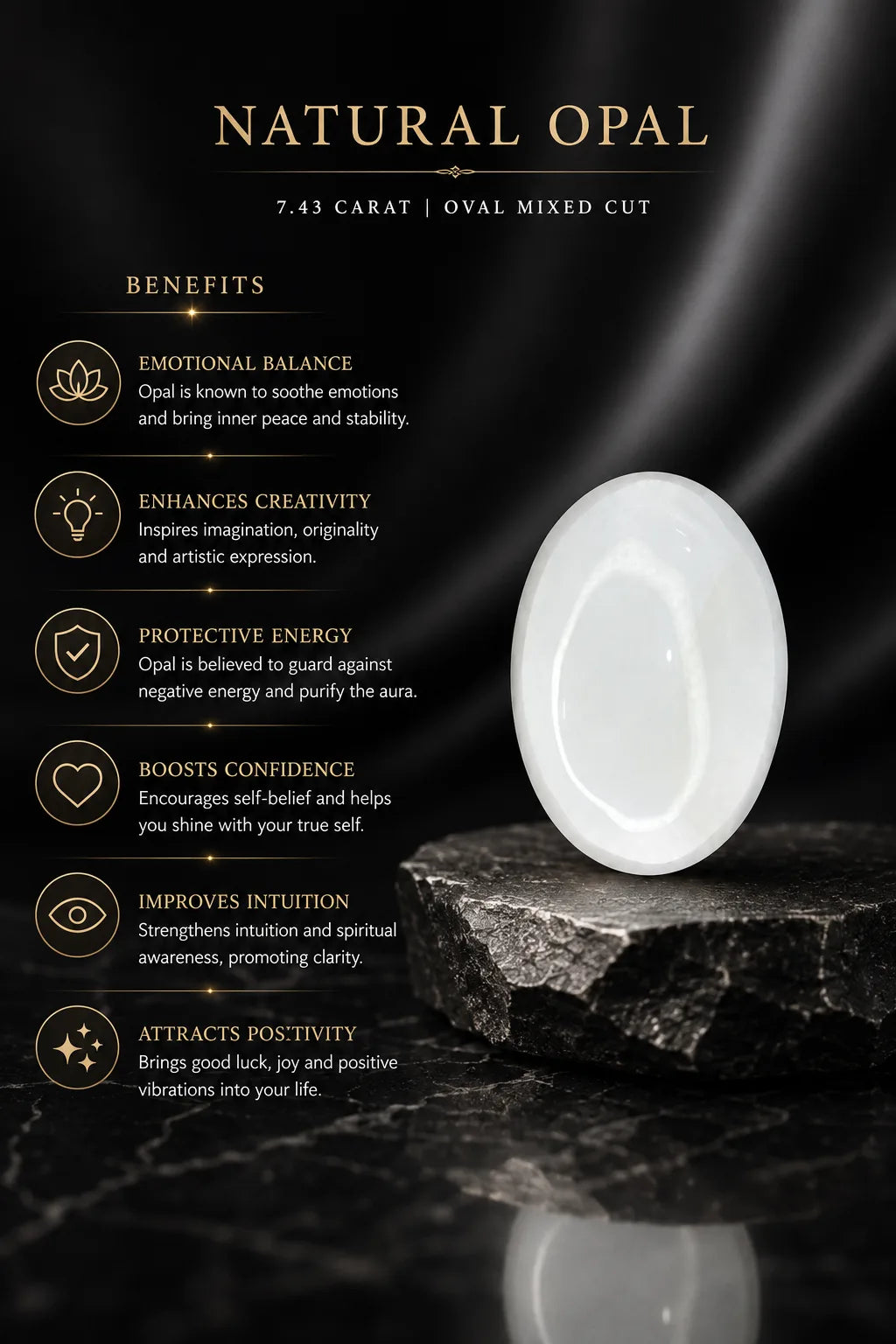White Opal 7.43 Ct