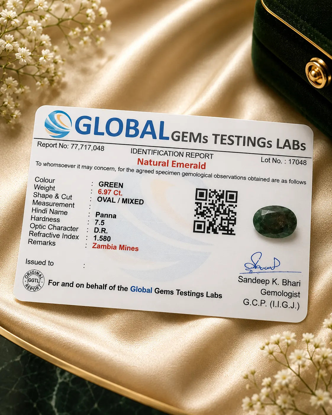 Emerald (Panna) 6.97 Ct