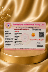 Yellow Sapphire (Pukhraj) 6.50 Ct