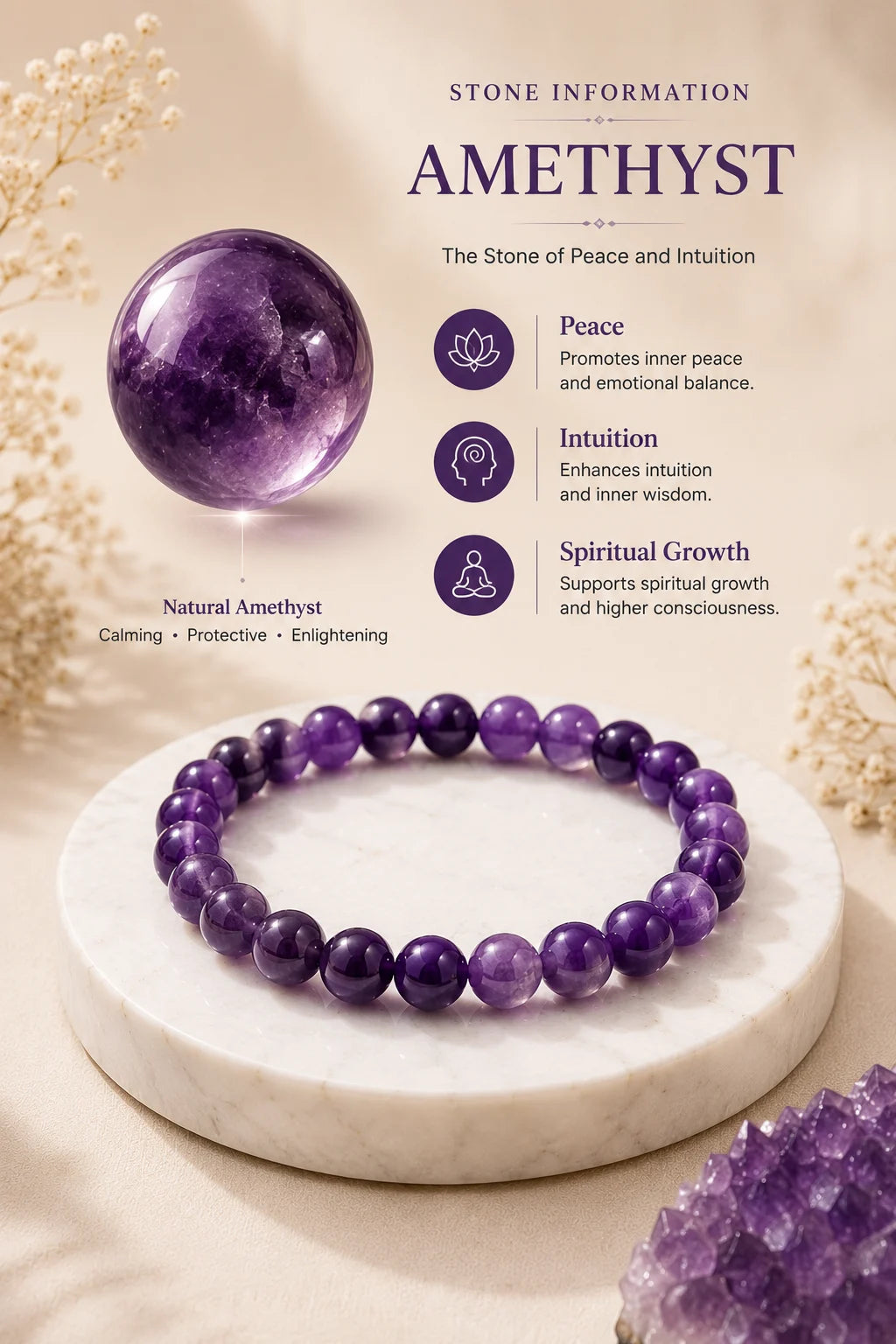 Amethyst Stone Bracelet