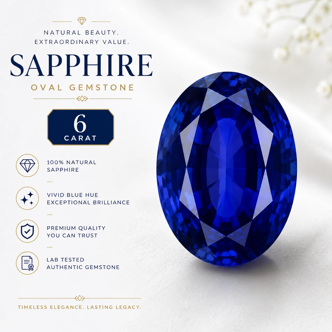 Blue Sapphire 6 Carat