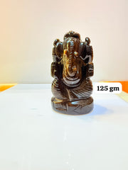 Tiger's Eye Ganesh Ji Idol - 125 gm | Natural Crystal Murti