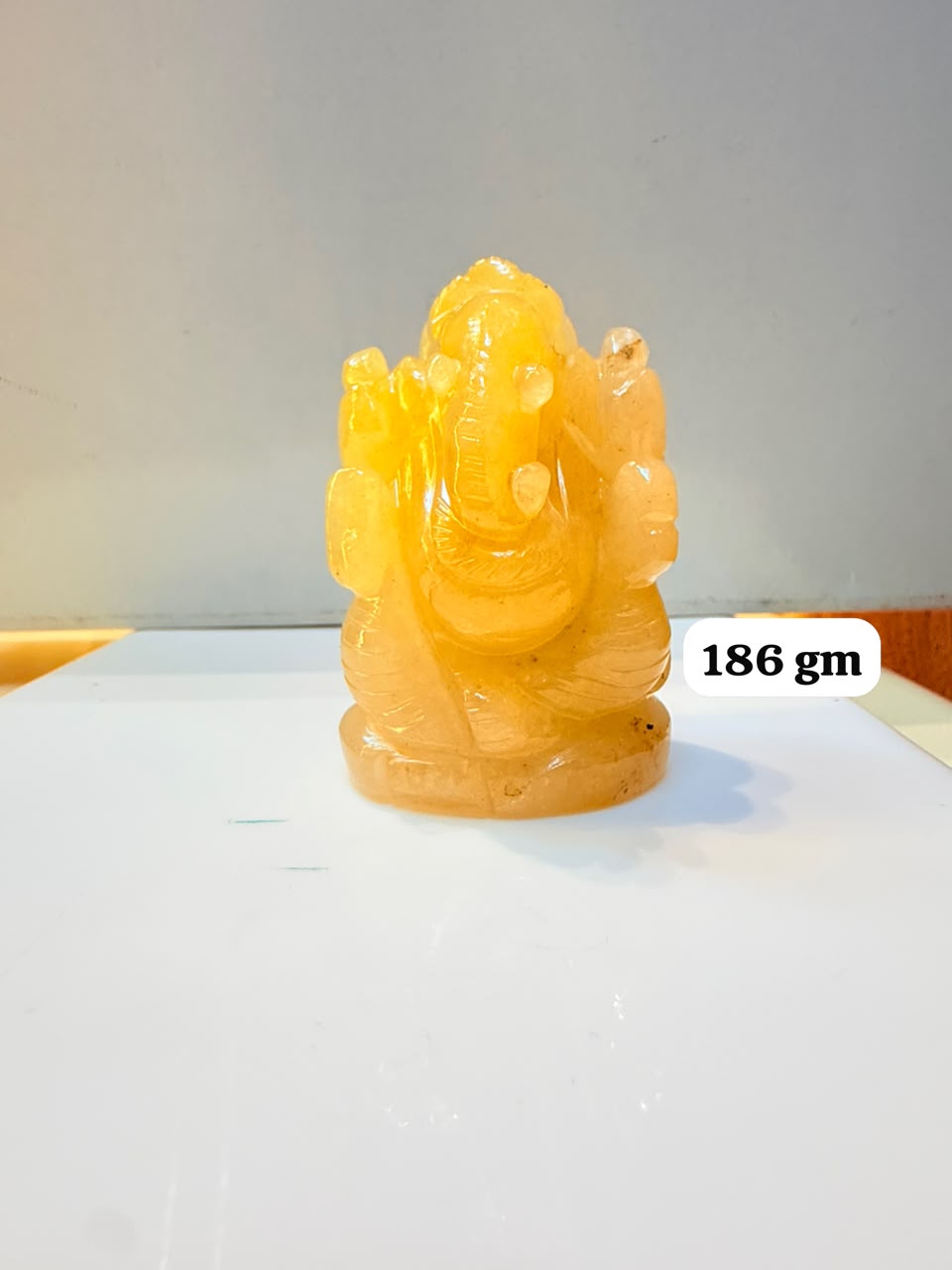 Yellow Aventurine Ganesh Ji Idol - 186 gm | Natural Crystal Murti
