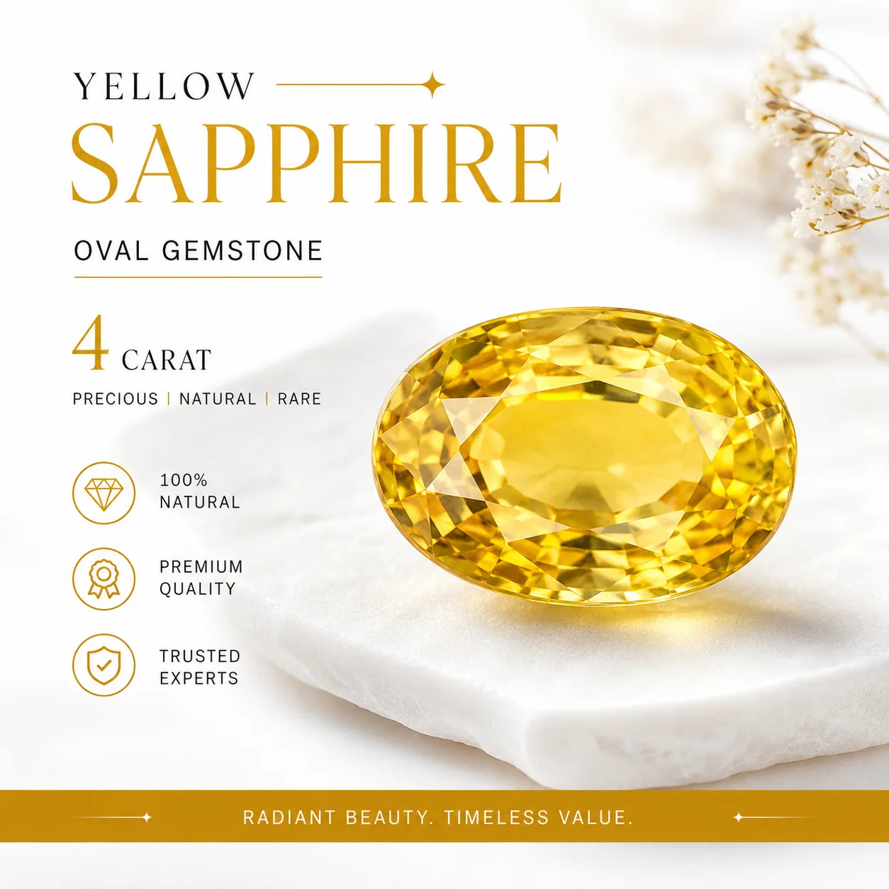 Yellow Sapphire 4 Carat