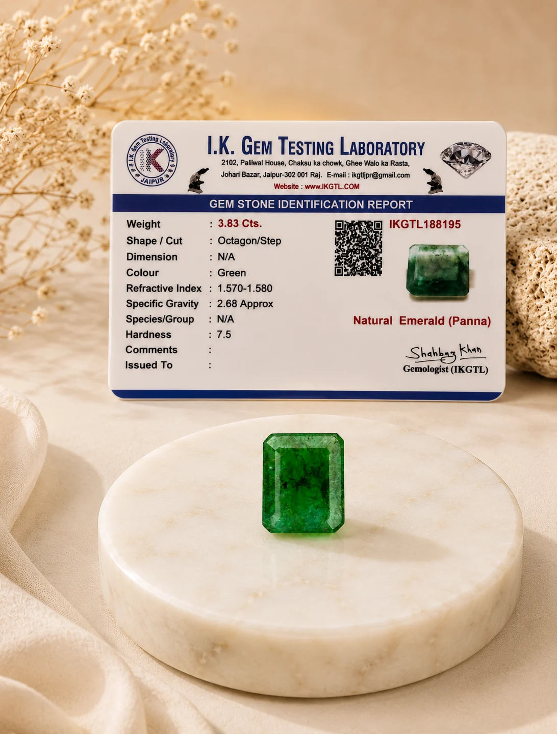 Emerald (Panna) 3.83 Ct