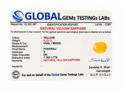 Yellow Sapphire 6 Carat