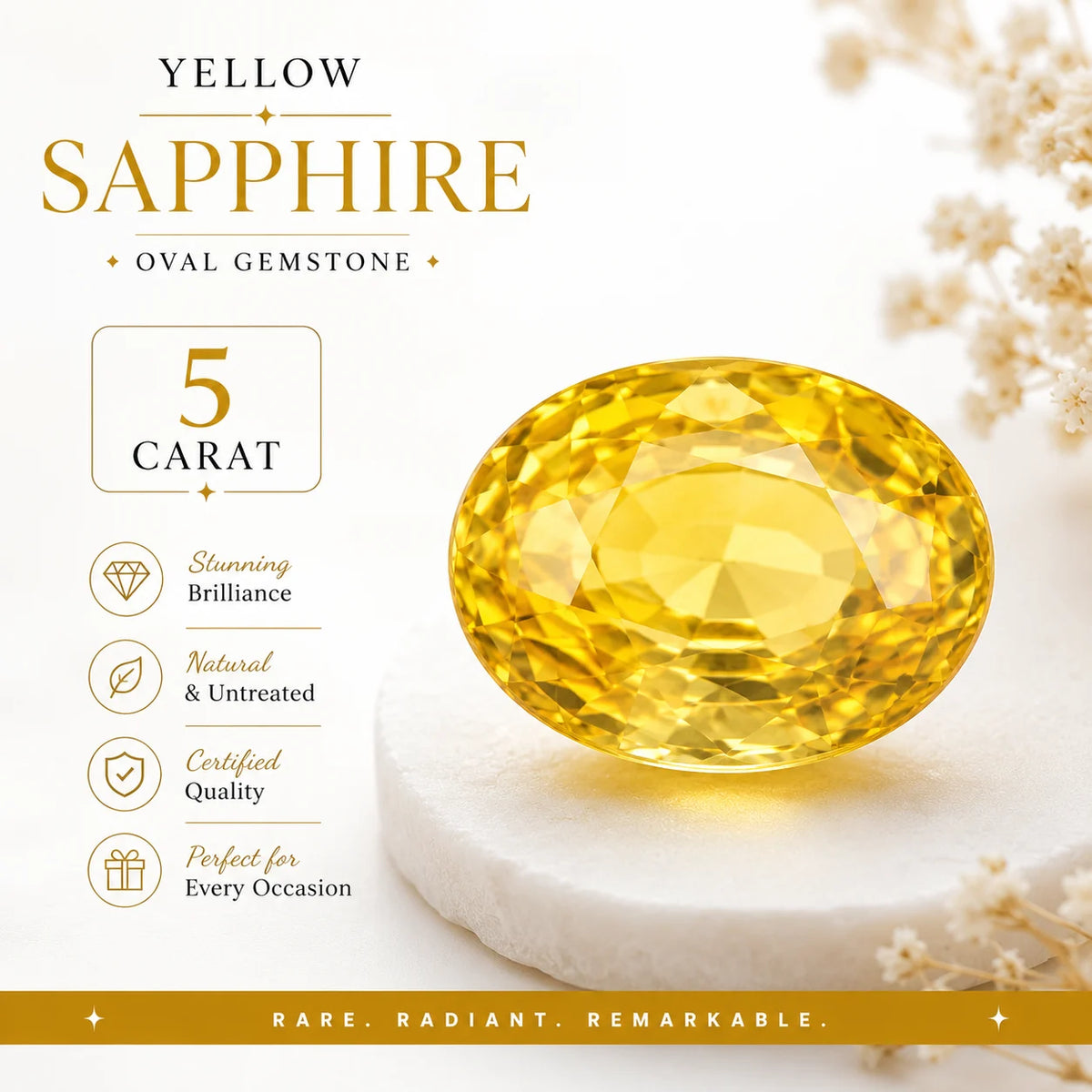 Yellow Sapphire 5 Carat